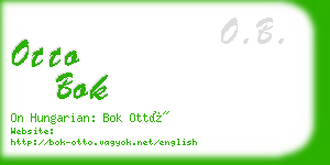 otto bok business card